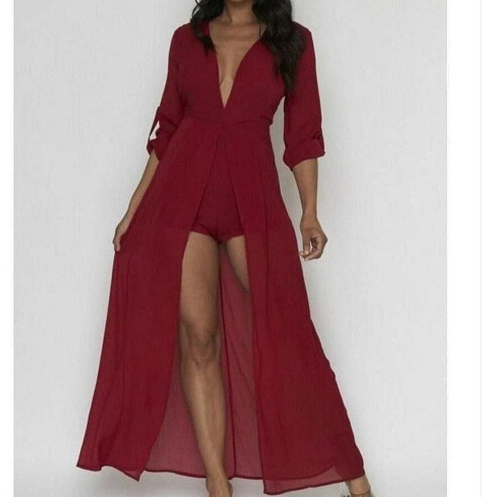 Elegant Red Jumpsuit